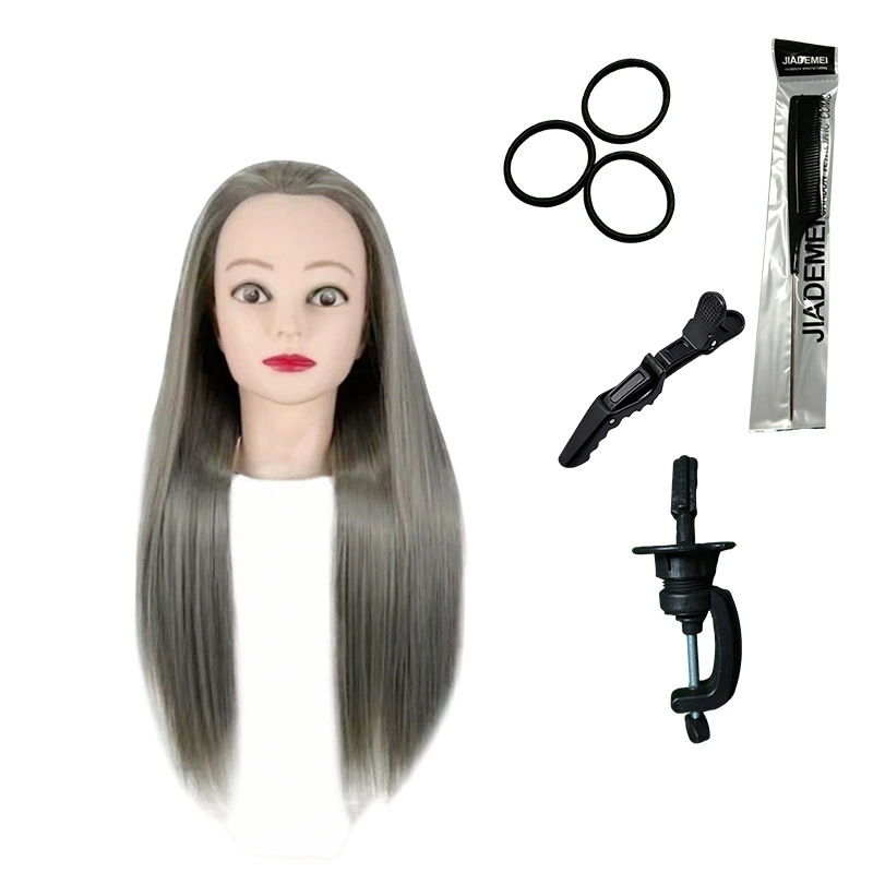 Cabeza de Entrenamiento para Peluquería de Fibra Sintética para Prácticas de Peluquería