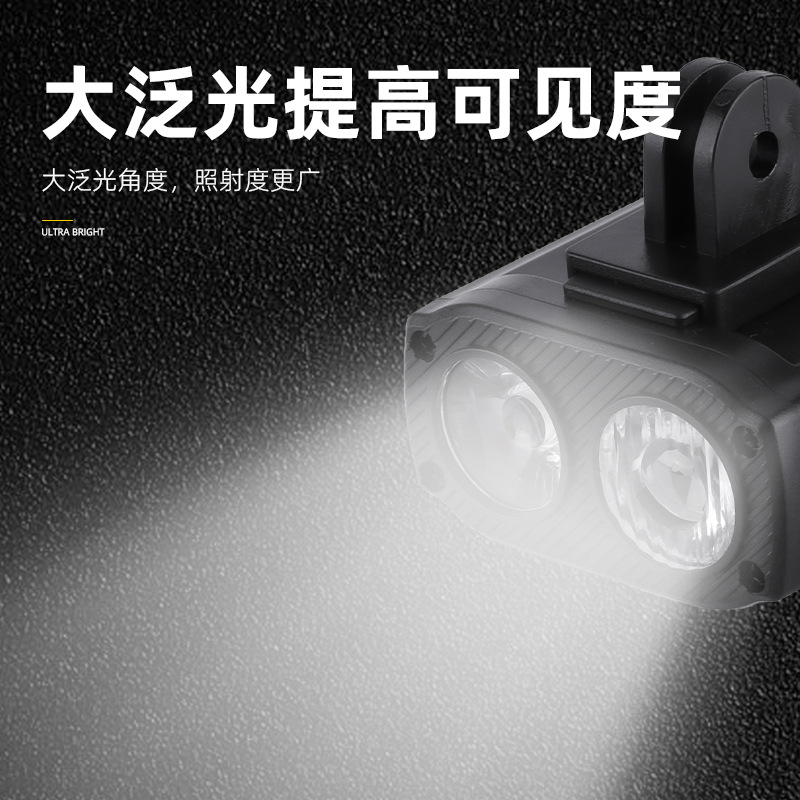 faro de bicicleta antorcha de ciclismo faro de bicicleta de alta luz carga USB faro de alto brillo impermeable conjunto de luz trasera