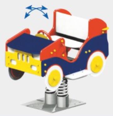 Caballo de Troya al aire libre caballo mecedora para niños individuales y dobles primavera de dibujos animados sacudiendo Yaole instalaciones de entretenimiento Balancín comunitario multifuncional