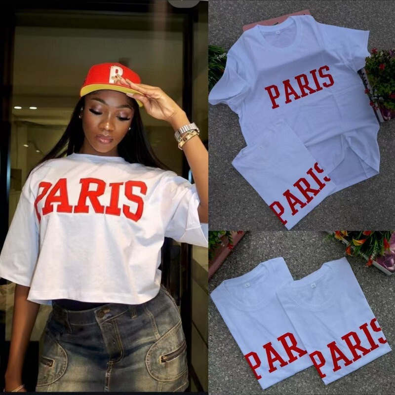 300g Pure Cotton American-Style Short-Sleeve T-Shirt for Women, Summer 2024 New Loose Trendy Brand Half-Sleeve Top, Casual and Versatile