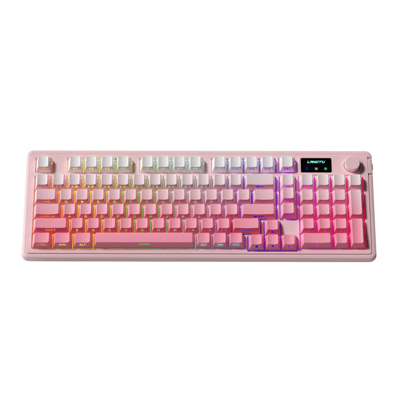 Волк L98 Проводной RGB высоко-значимый трехрежимный клавиатура Спортивная игра офис печать беспроводная тонкая пленка тихая клавиатура
