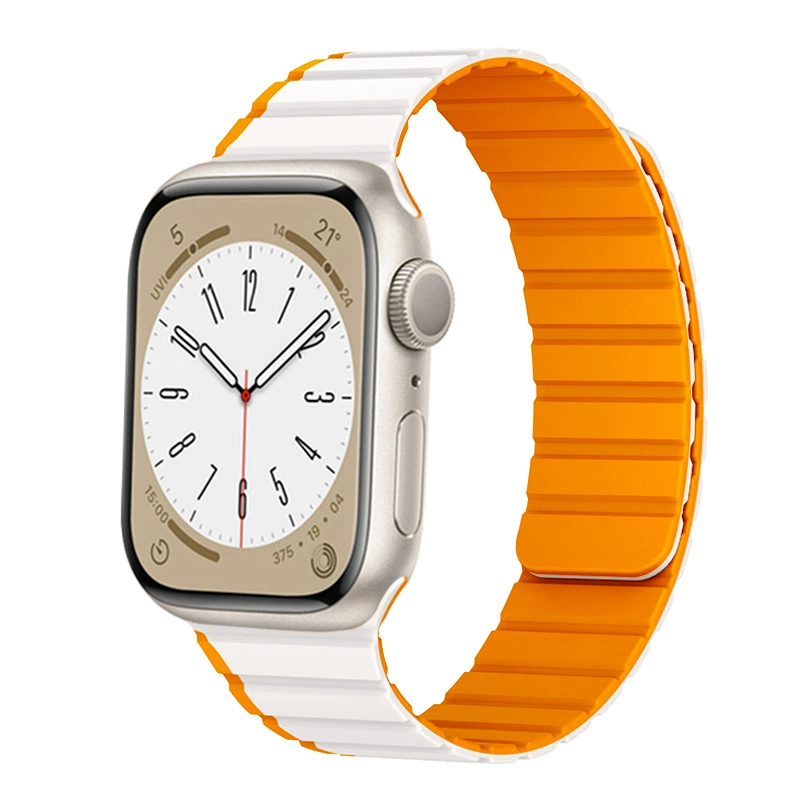 Apple, compatible watch strap, silicone two-color bracelet, S9