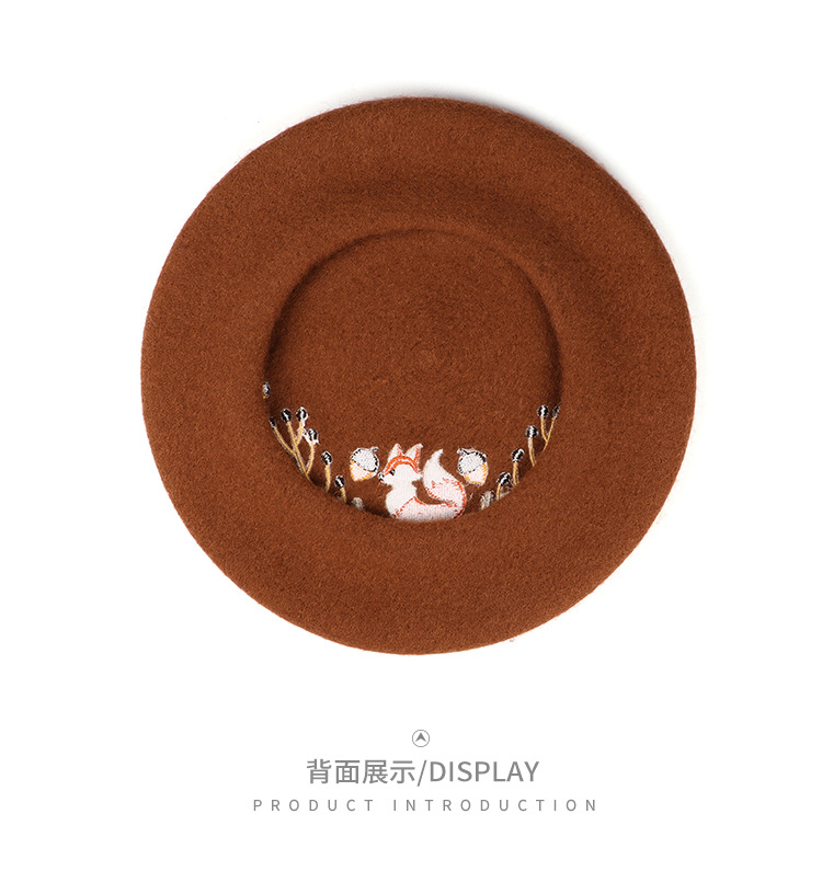 狐狸刺绣羊毛贝雷帽详情_06.jpg