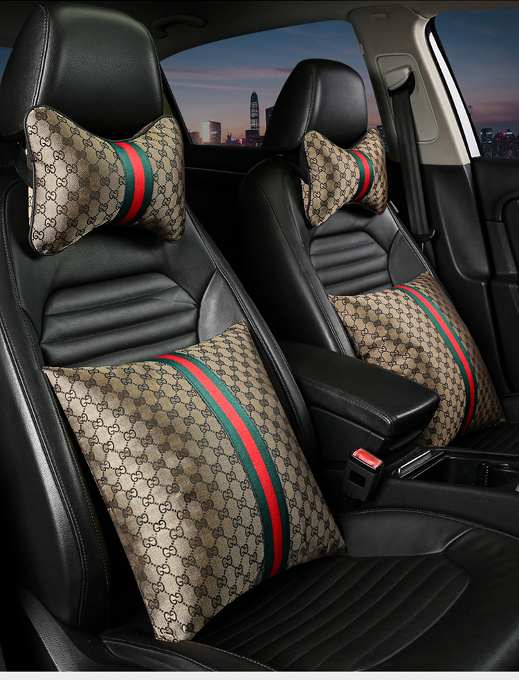Cross-Border E-Commerce New Headrest and Lumbar Support Four-Piece Set Car Headrest Neck Pillow Cervical Spine Pillow Pillow Lumbar Support Dropshipping