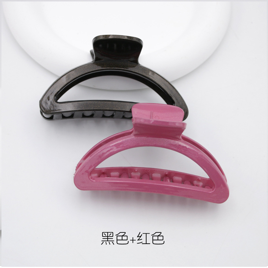 Clip de garra medio tiburón clip semicírculo arco medio grande simple horquilla hembra espalda Cabeza horquilla de alta gama clip joyería