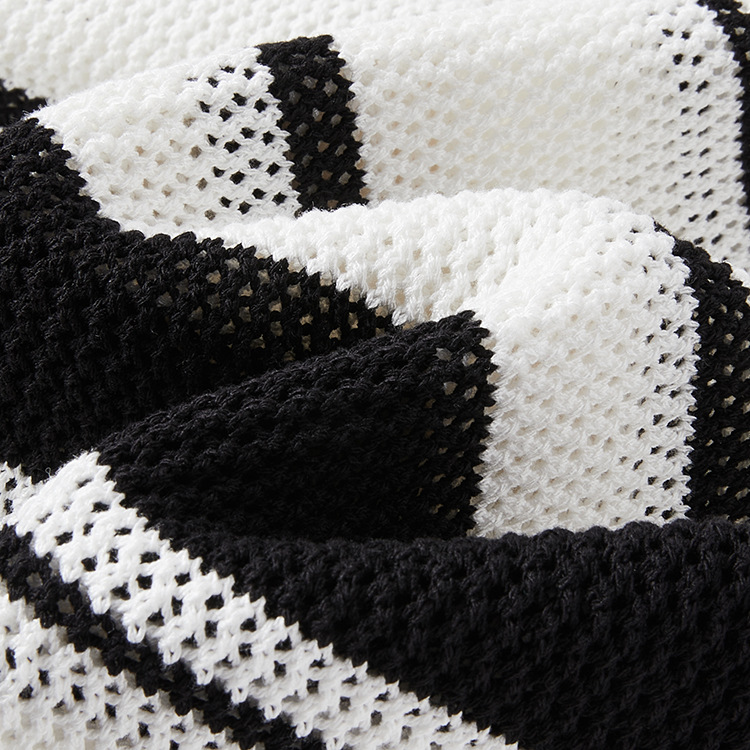 Cardigan a maniche corte con righe a contrasto da uomo – Maglione casual con revers aperto sul davanti_voghion.com