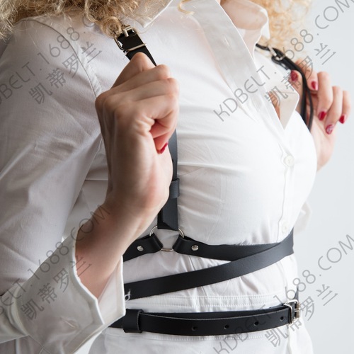 万圣节cosplay道具束缚带个性吊带腰带一体式背带式劳拉腰封