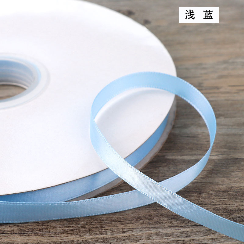 Cinta de poliéster de un solo lado en color sólido para embalaje de flores, cinta para bricolaje, lazos para cajas de regalo, accesorios para lazos, cinta al por mayor.