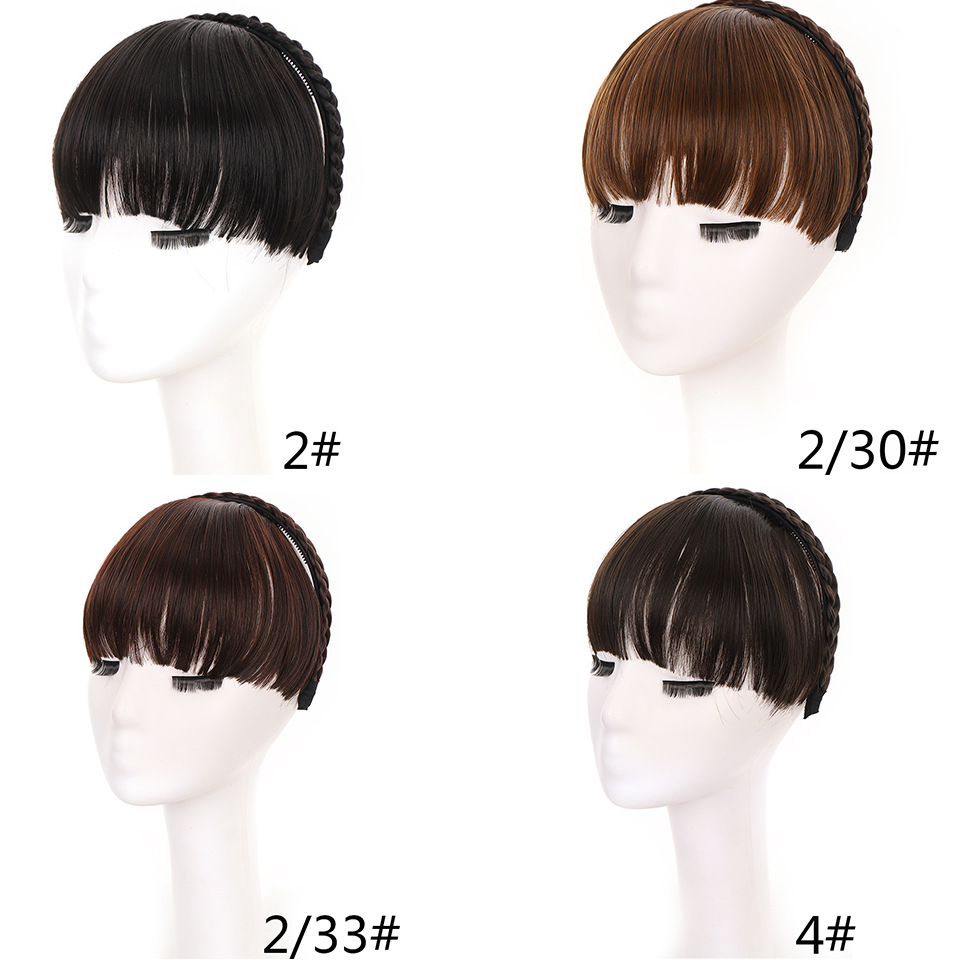 Syntetisk hår kvinde dejlige Fried Dough Twists fletning hår hoop luft pandehår hårstykke høj temperatur silke_voghion.com