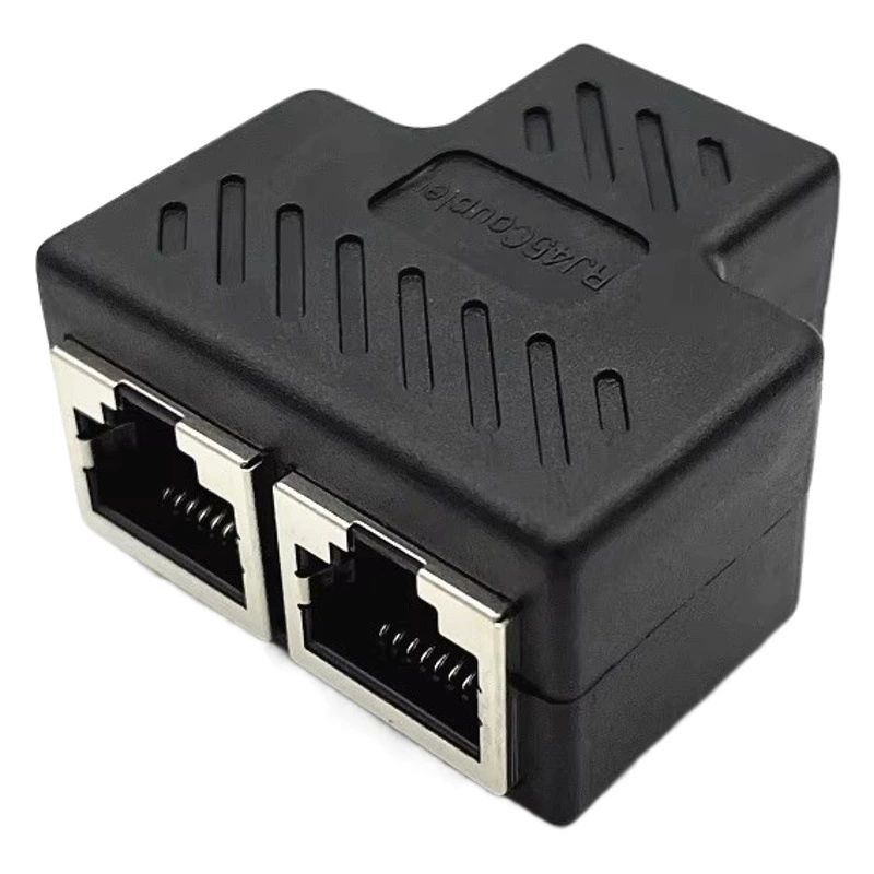 Сетевой тройник RJ45 с экранированным сетевым кабелем CAT6 8P8C, тройник адаптера RJ45 «один-два»