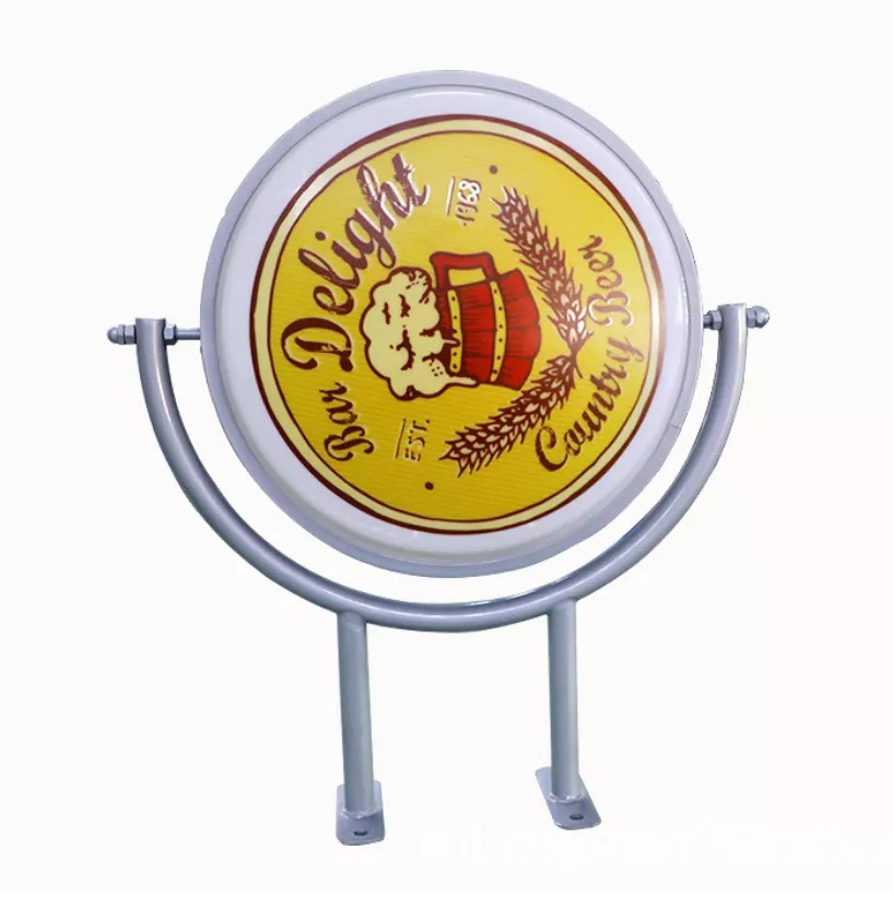 Outdoor Round Rotating Double Side Advertising Led Light Box