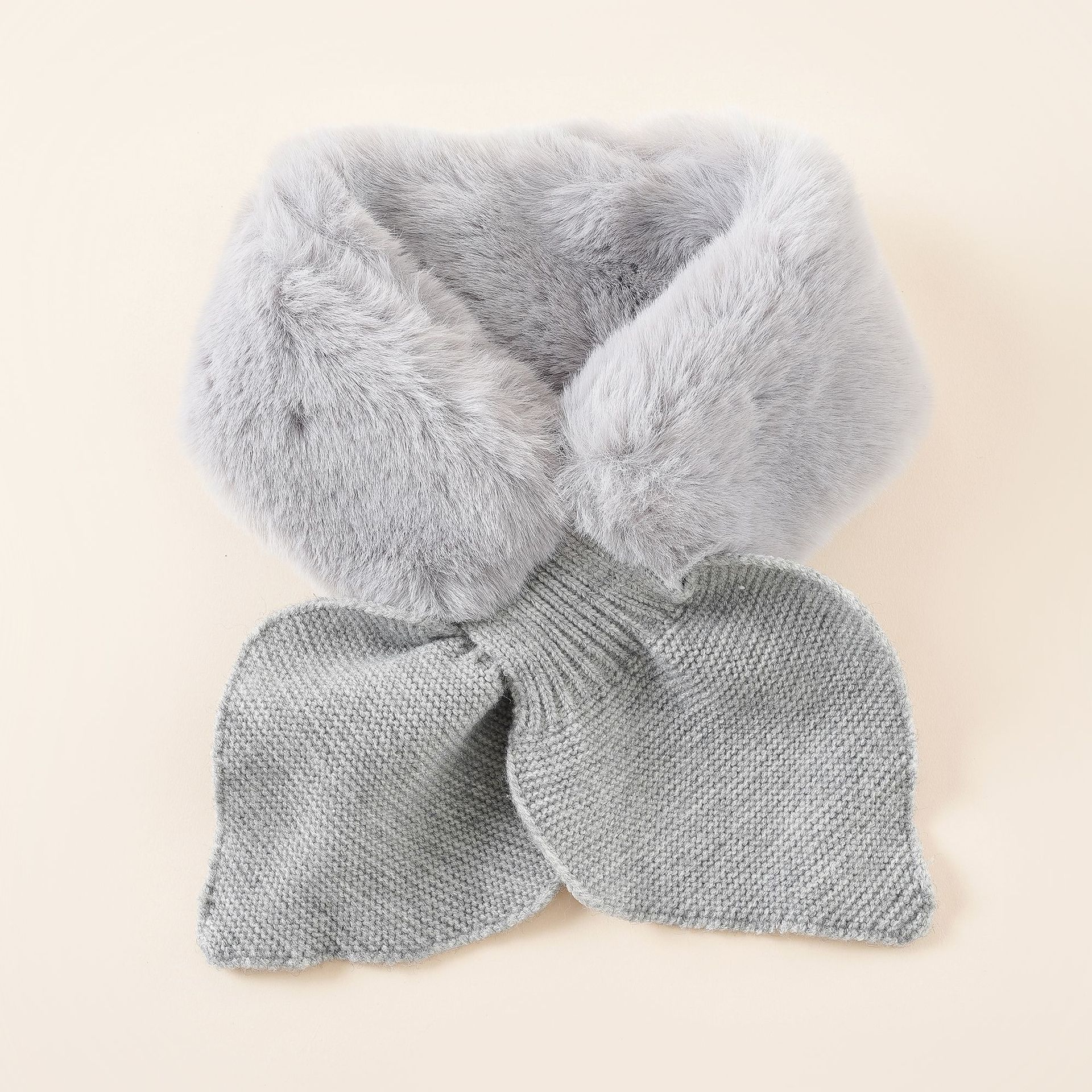 Bufanda de invierno para niños moda simple bufanda de bebé collar caliente suave felpa collar de las niñas estilo coreano