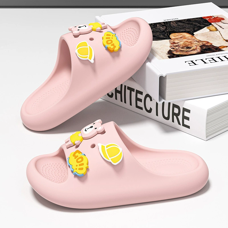 Новинка 2024, Нескользящая Ванная комната, домашние тапочки для маленьких детей, детские тапочки для мальчиков и девочек, осень и лето