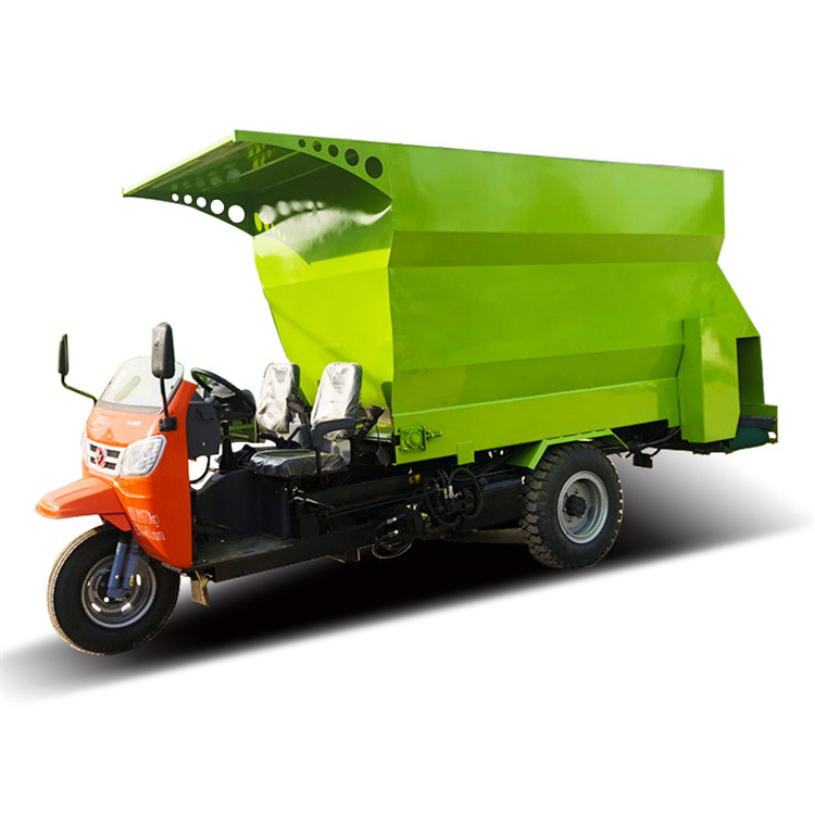 pequeño camión de dispersión para granja alimentador automático de alimentación de césped y máquina de dispersión de césped de dieta completa para granja de ganado y ovejas