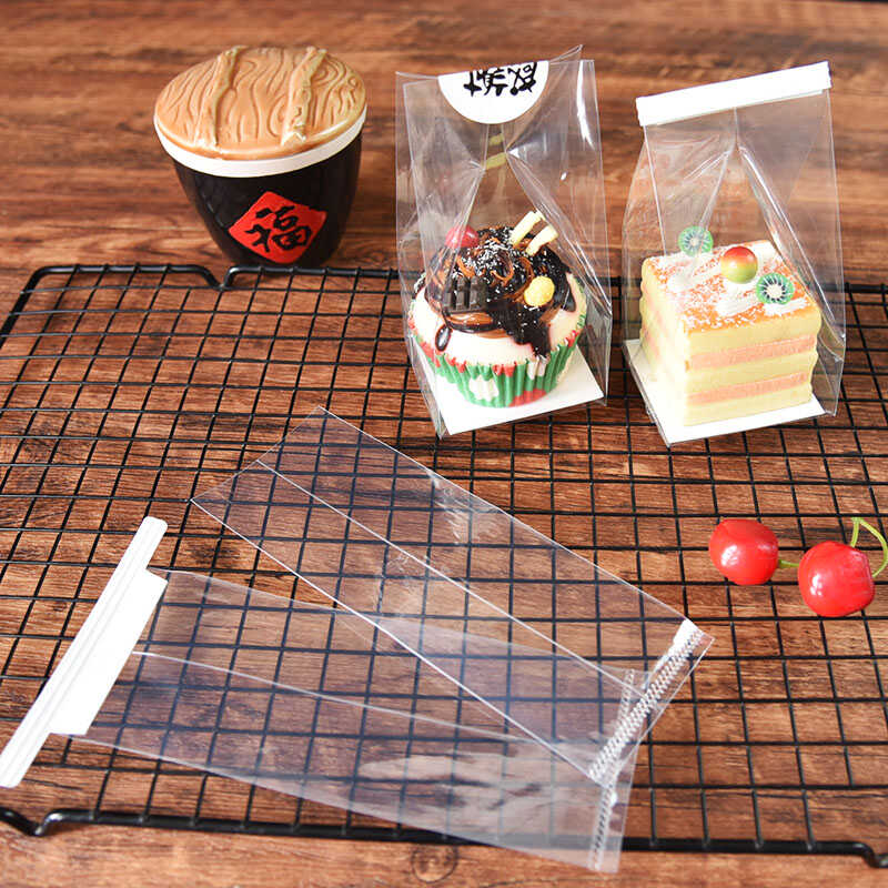 Bolsa de embalaje de Keloli transparente pequeña máquina sellada de alambre engrosado borde sellado bolsa de pastel bolsa de alimentos desechable