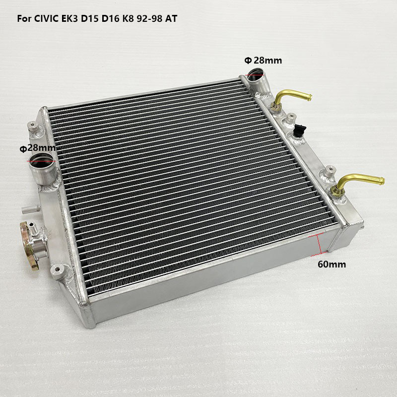 Cross-Border Premium Car Radiator Three-Row Thickened Water Tank Silicone Water Pipe for Honda Civic Ek3 92-98