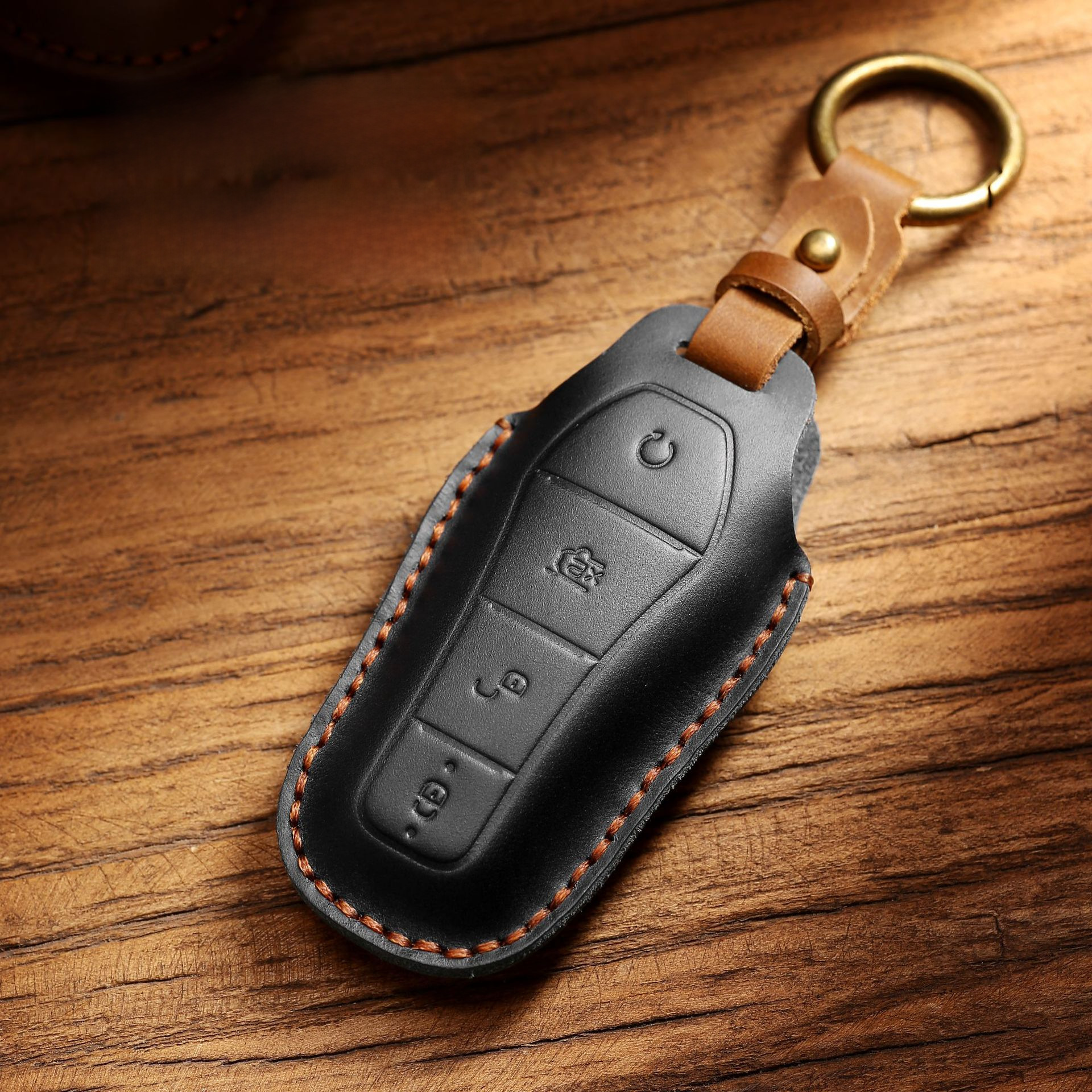 Suitable for BYD Dolphin Qin Plus DMI key case, pure handmade genuine cowhide cross-border auto supplies wholesale