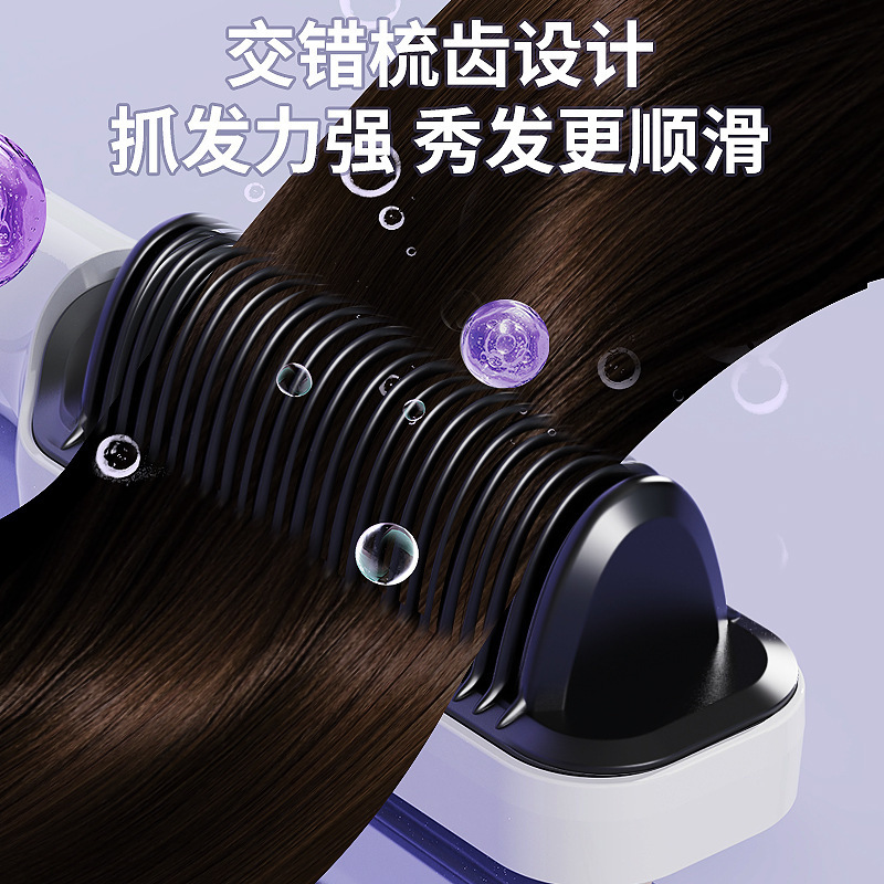 新款负离子直发梳不伤发直发器直卷两用卷发梳家用懒人便携卷发棒|undefined
