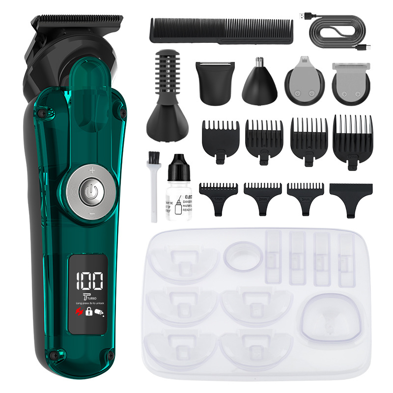 6 en 1 hombre multifuncional cortador de pelo eléctrico profesional casero recortador de pelo nasal máquina de afeitar conjunto de afeitar