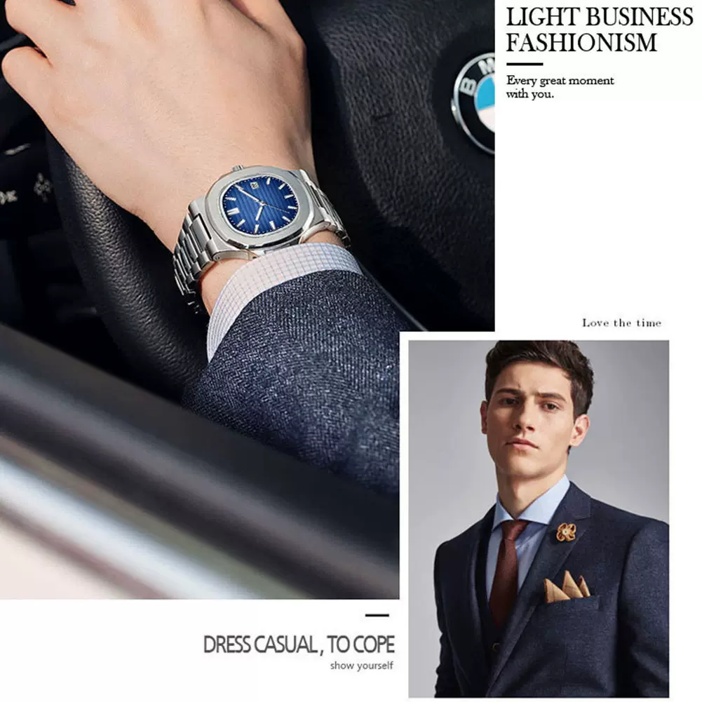 2025高档时尚钢带石英手表外贸爆款