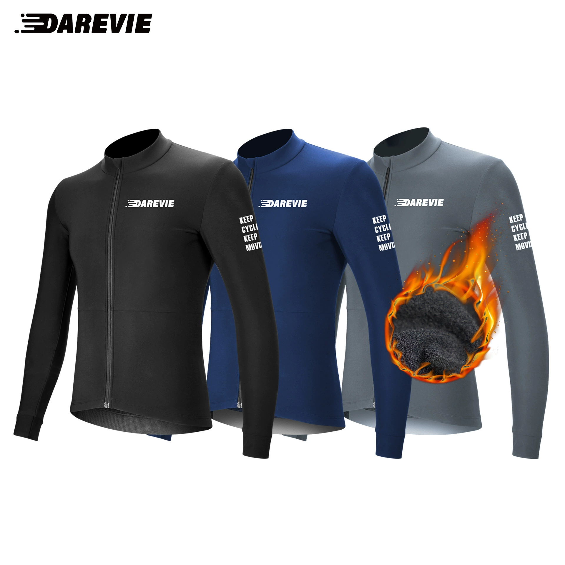 Cross -border hot sale for Darevie's autumn and winter fleece long -sleeved highway mountain vehicle top clothes