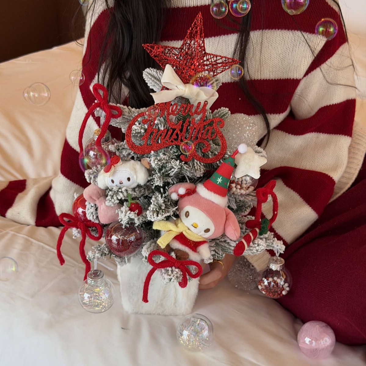 재료 키트 멜로디 크리스마스 트리 (완성품 전체 높이 약 45cm)