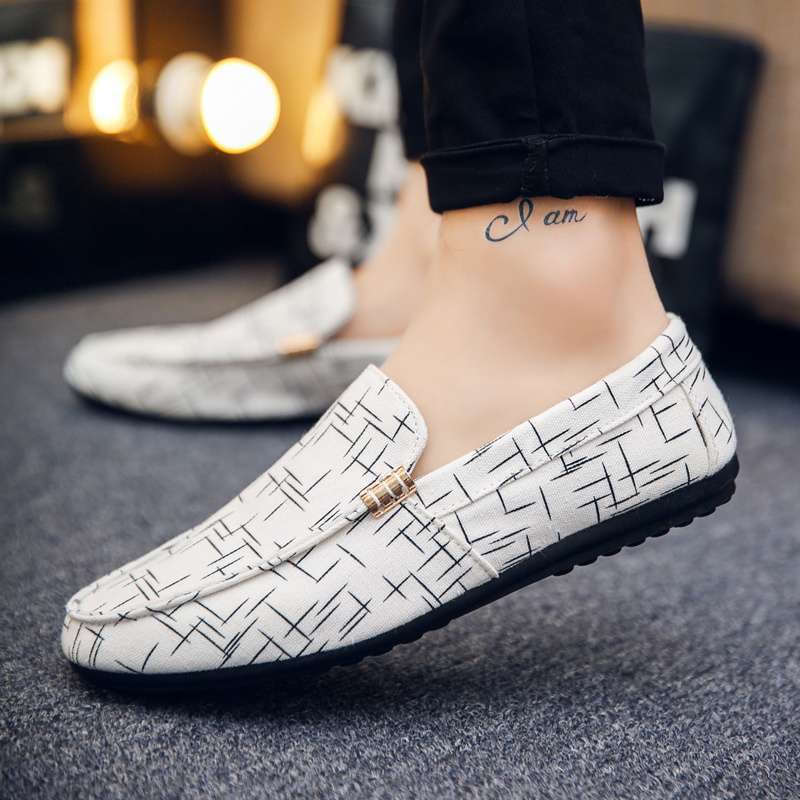 Zapatos de verano para hombres casuales y transpirables viejos zapatos de tela de Beijing con un pie de tela de tela