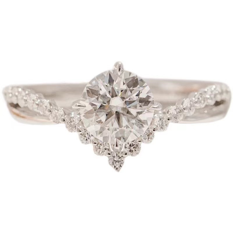 (2개) 시뮬레이션 MOISSANITE 다이아몬드 반지 커플 결혼 반지 시뮬레이션 다이아몬드 제안 결혼식 가짜 반지