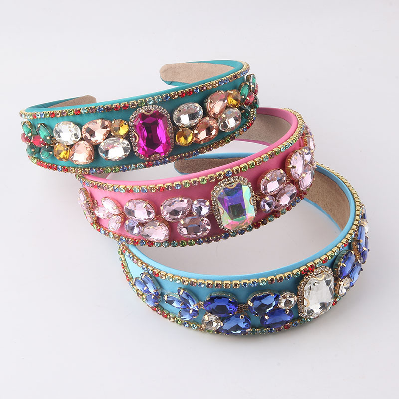 New Baroque Diamond-studded Gems Colorful Headbands Wholesale Nihaojewelry display picture 1