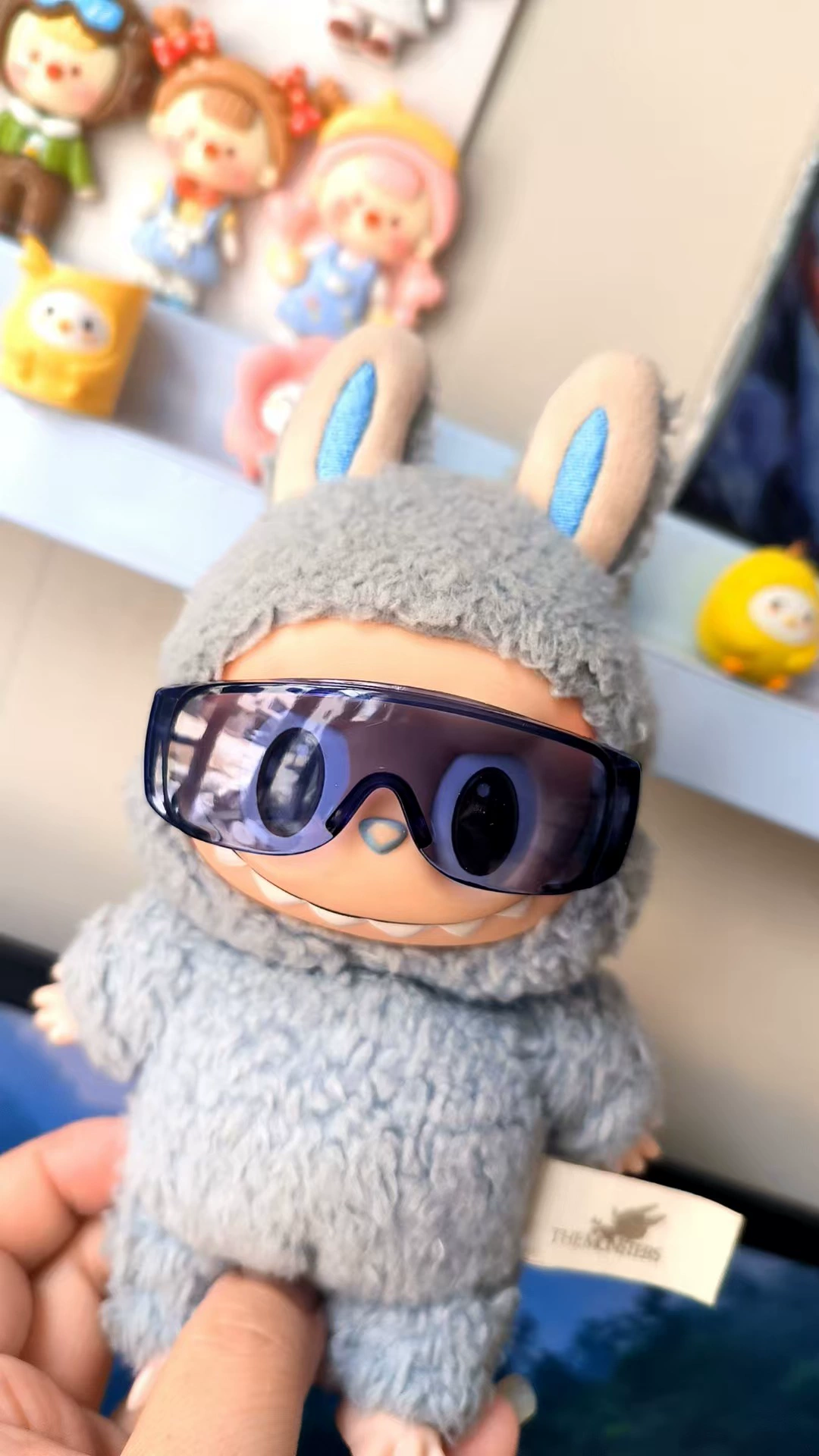 Очки защитные dolls Goggles (Labubu) Цветные рамки из хлопка, маленькие, разные размеры