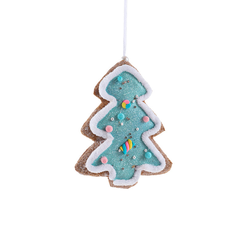 Nuevos colgantes de espuma azul rosa de cinco puntas colgantes de árbol de Navidad polvo adhesivo decoración accesorios de diseño de atmósfera