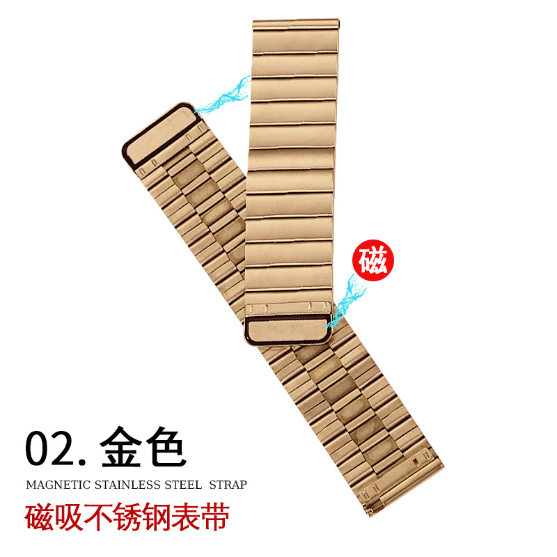 Suitable for apple watch strap, iwatch stainless steel magnetic strap, apple watch 89SE, Samsung Huawei gt undefined