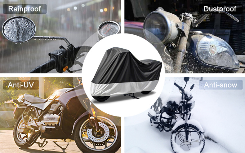 Customized Motorcycle Cover Rainproof, Sunproof and Dustproof Cover 210D Motorcycle Cover Full Coverage Factory Wholesale