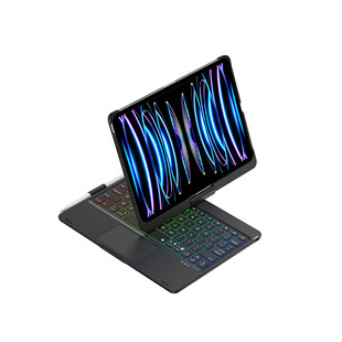360-Degree Rotating Touch Magic Keyboard Suitable for M4 2024 Ipadpro 11inch Bluetooth Keyboard Protective Case