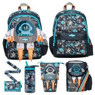 Australian Smiggle Aviator Rocket Children's Backpack Student Large-Lover Backpack Pencil Bag Meal Bag Meal Box Water Cup