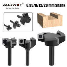 6.35/8/12/20柄三刃T破板刀圆柄开槽刀木工铣刀拉槽刀修边T型榫刀