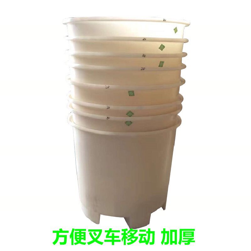 厂家批发一次成型圆形叉车移动周转牛筋PE桶塑胶移动塑料水桶加厚