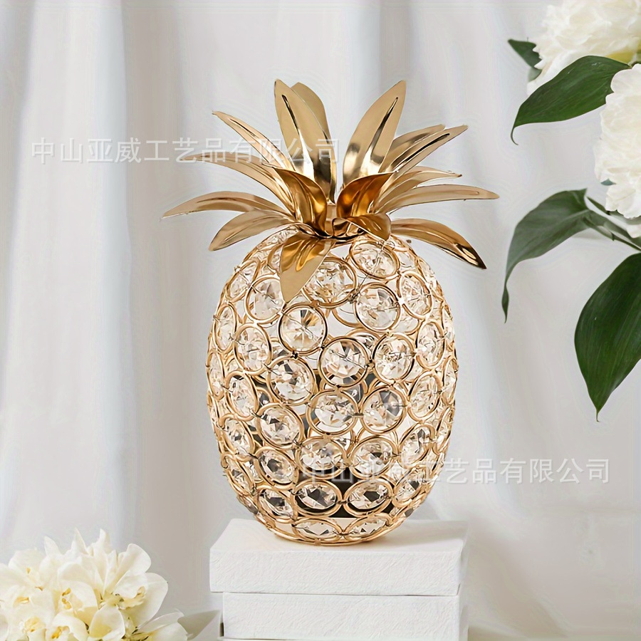 2 Artesanía de cristal creativa europea Apple Sydney Péndulo de decoración del hogar en forma de piña