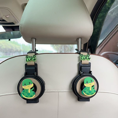 Car cup holder/beverage holder | Rear Seat Tea Cup - two-in-one-water-cup-holderhook-beige-2-pieces