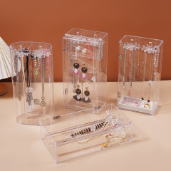 家庭用アクリル防塵ネックレス収納ケース透明ネックレスハンガージュエリー展示棚ネックレス防塵棚