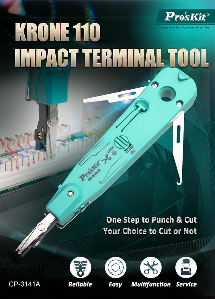 Prokits/宝工 CP-3141A 端子板压线器带冲击剪线模块打线刀打线器