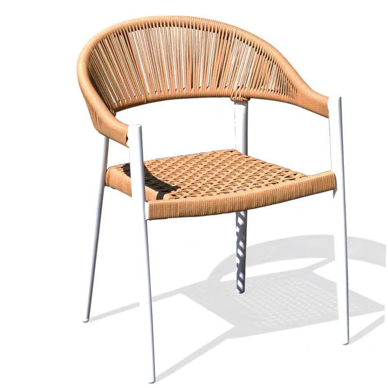 Mesa y silla al aire libre de plástico patio de madera terraza jardín silla de caña balcón al aire libre mesa de comedor de madera combinación de ocio al aire libre