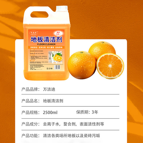 Floor Cleaner with Shine and Scent, 2500ml Large Bucket, Tile-Specific Stain Remover and Mopping Solution