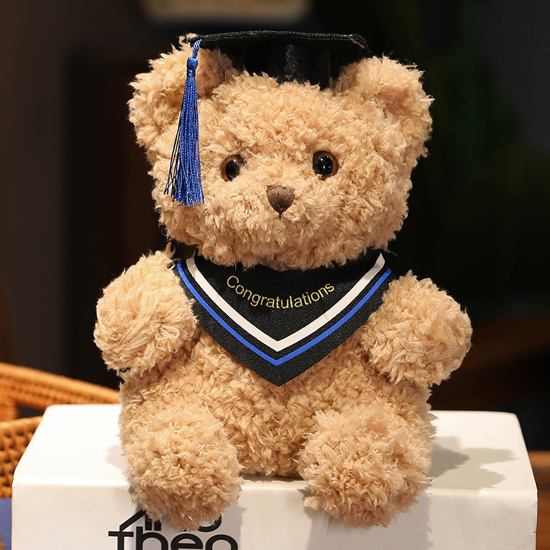 Doctor de dibujos animados sombrero Teddy Bear muñeca juguetes de peluche uniformes de licenciatura osos abrazando osos muñecas regalo de graduación