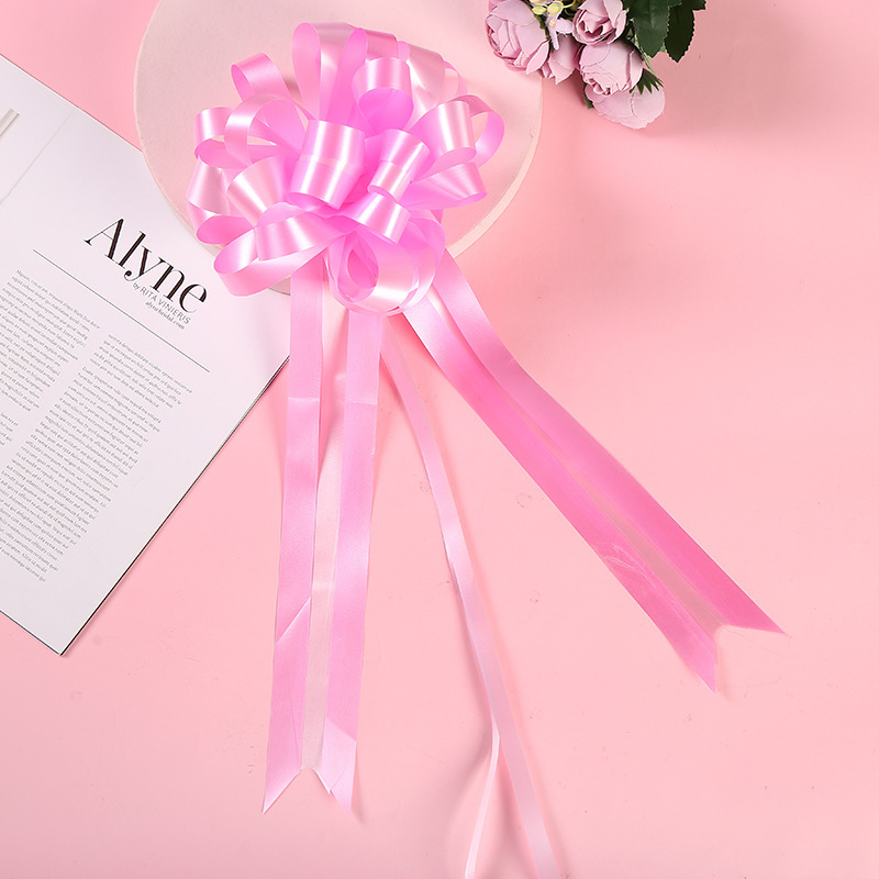 Flor tienda suministros gran perezoso tirar flor material de embalaje de dos colores arco flor bola boda coche mano tirar flor