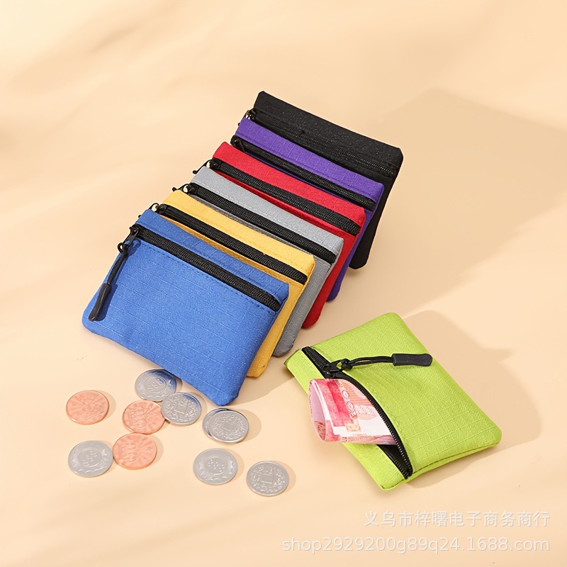 waterproof solid color wallet with zipper