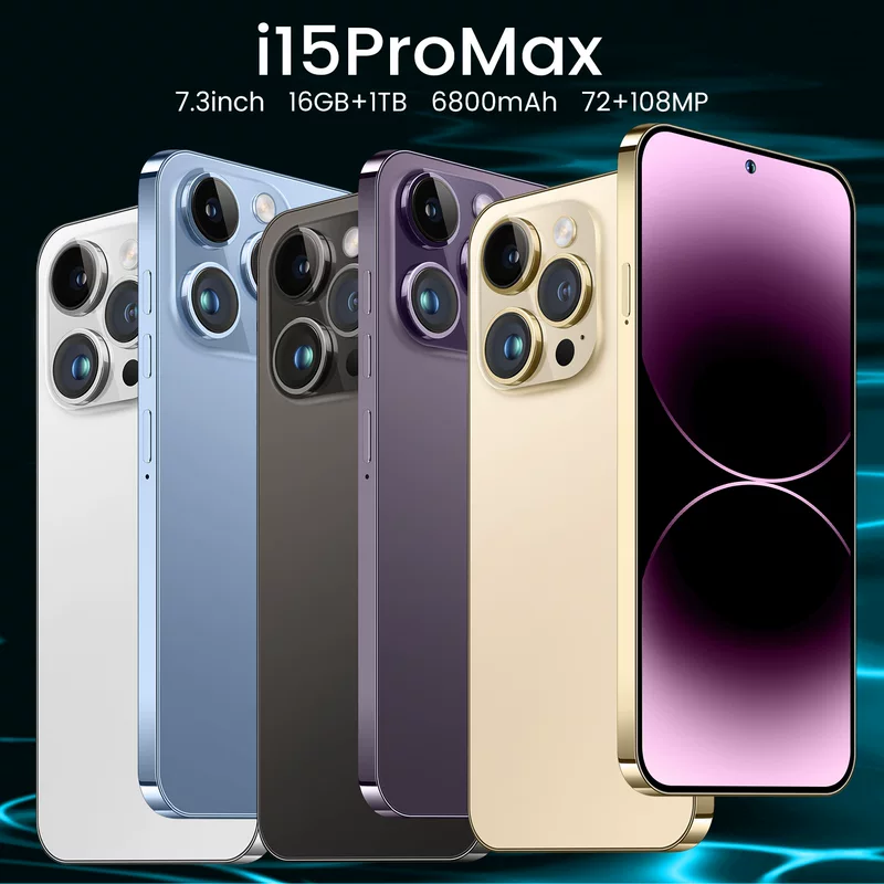 (Кросс-б borders) умный мобильный телефон, intel core i15, 15 pro max, 64gb, 7.3 дюйма, широкий экран, Android, 4G