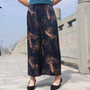 Summer bamboo ethnic trousers, skirt, for middle age, ethnic style, western style, plus size