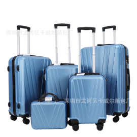 定制外贸旅行箱秋季度假防盗密码拉链拉杆箱三件套suitcase