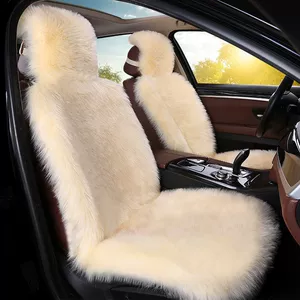 Cross-border imitation wool car seat cushion autumn and winter front row single seat plush single-piece cushion seat cover supplies factory